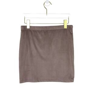 ASOS Taupe Suede Mini Skirt Size 6 Small Sexy Going Out